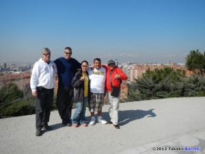 Over Madrid with Carlos, JB, TK, Ben and Tonet.